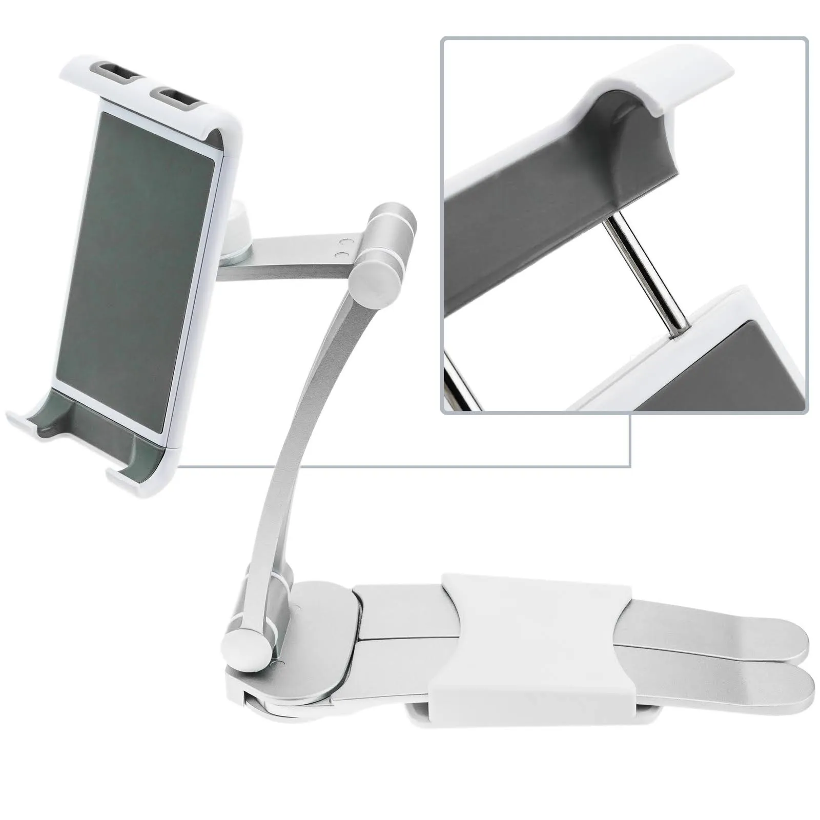 2-In-1 Aluminum Alloy Tablet Pc Holder Wall Mount Mobile Phone Holder Ad-20