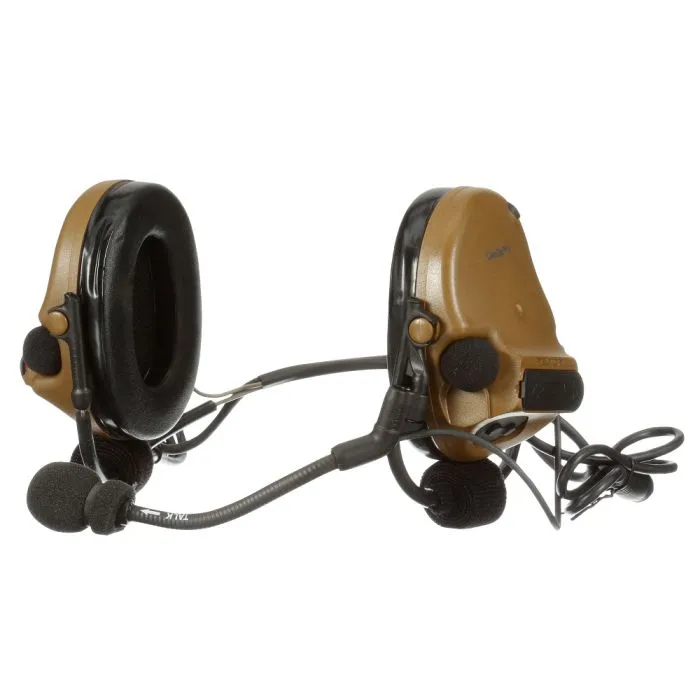 3M Peltor MT20H682BB-19 CY ComTac V Headset, Neckband, Dual Lead, Coyote Brown, 1 Each