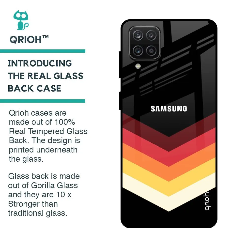 Abstract Arrow Pattern Glass Case For Samsung Galaxy A12