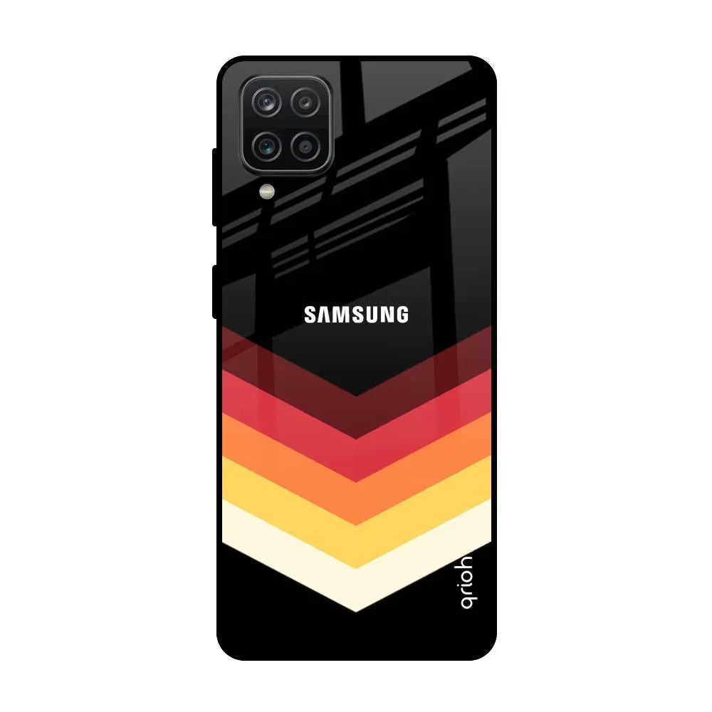 Abstract Arrow Pattern Glass Case For Samsung Galaxy A12