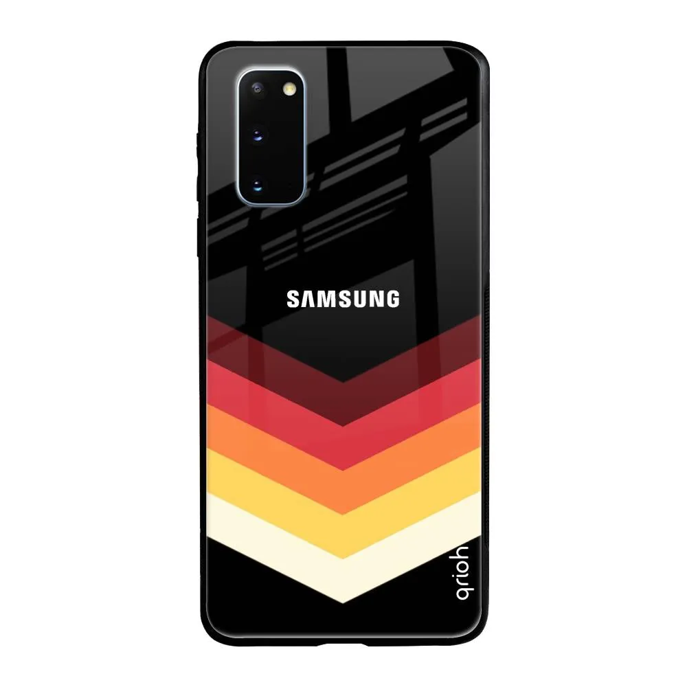 Abstract Arrow Pattern Glass Case For Samsung Galaxy S20