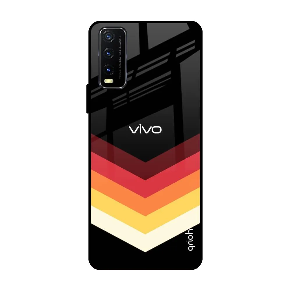 Abstract Arrow Pattern Glass Case For Vivo Y20