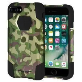 Amzer Dual Layer Designer Hybrid KickStand iPhone 7 Case - Camouflage Green