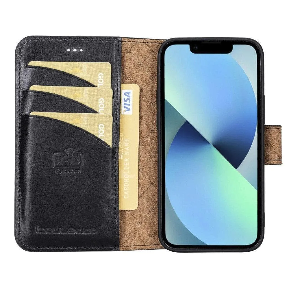 Apple iPhone 13 Series Non-Detachable Leather Wallet Case - WC