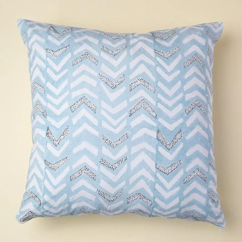 Arrow Stripe Cushion cover (Blue) - Set Of Two