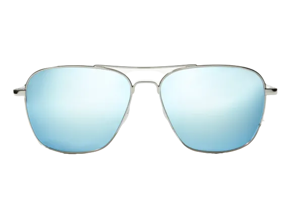 Bajio Sunglasses Snipes Silver Gloss Frame Blue Glass Lenses