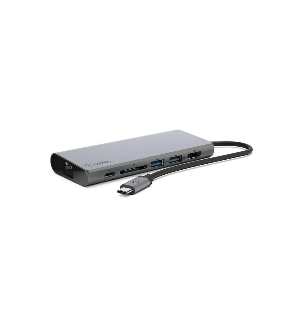 Belkin F4U092BTSGY notebook dock/port replicator USB 3.2 Gen 1 (3.1 Gen 1) Type-C Grey