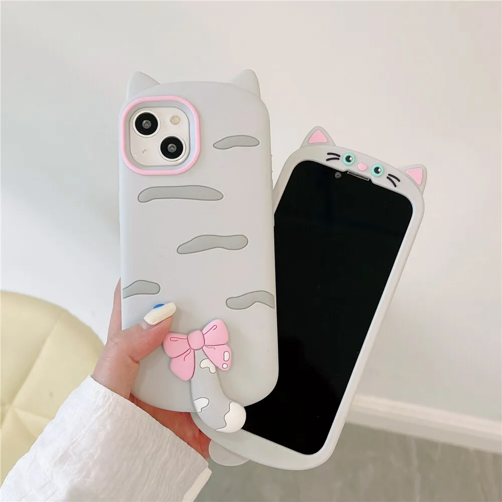 Bow Tail Cat iPhone Case