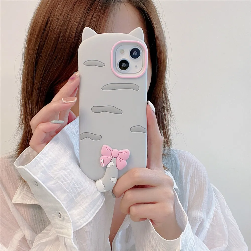 Bow Tail Cat iPhone Case