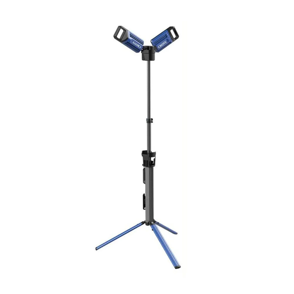 CRONY VIP-11 Outdoor multi-function lamp 5000 Lumen Rechargeable Cordless Collapsible AC/DC Portable LED Work Light with Telescoping Tripod Stand