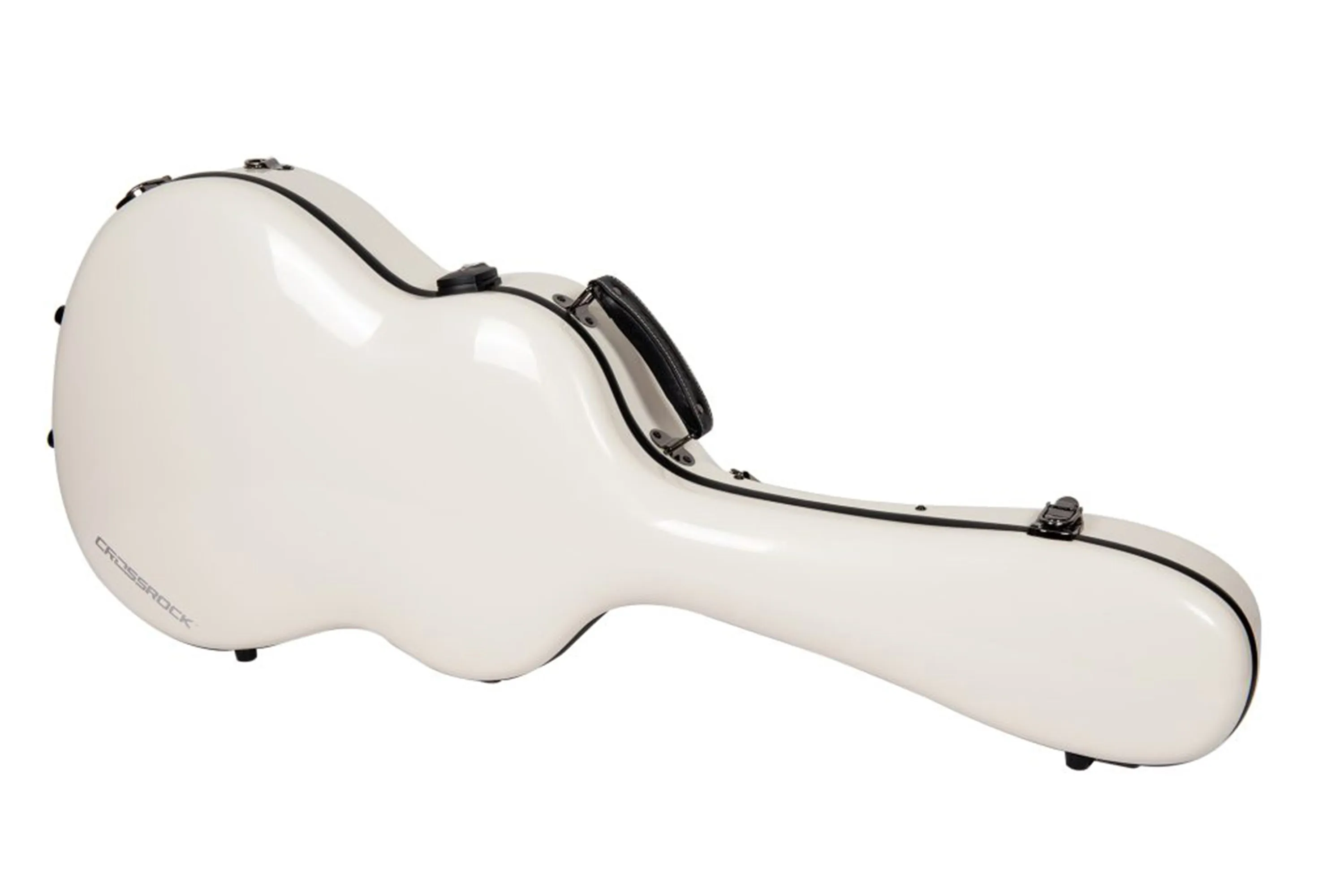 Crossrock CRF2021CMW Classical Full Size Fiberglass Guitar Case - Milk White