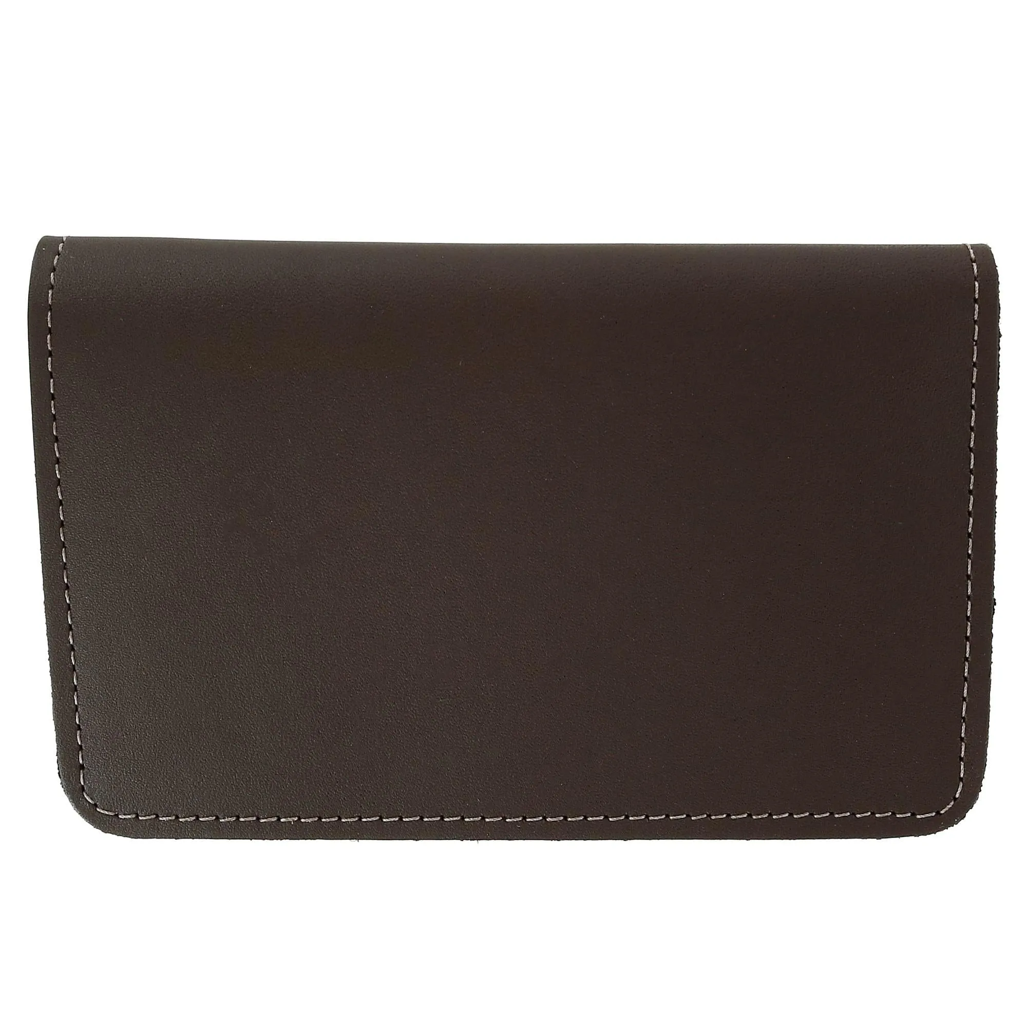 CTM® Leather Top Stub Checkbook Cover Wallet