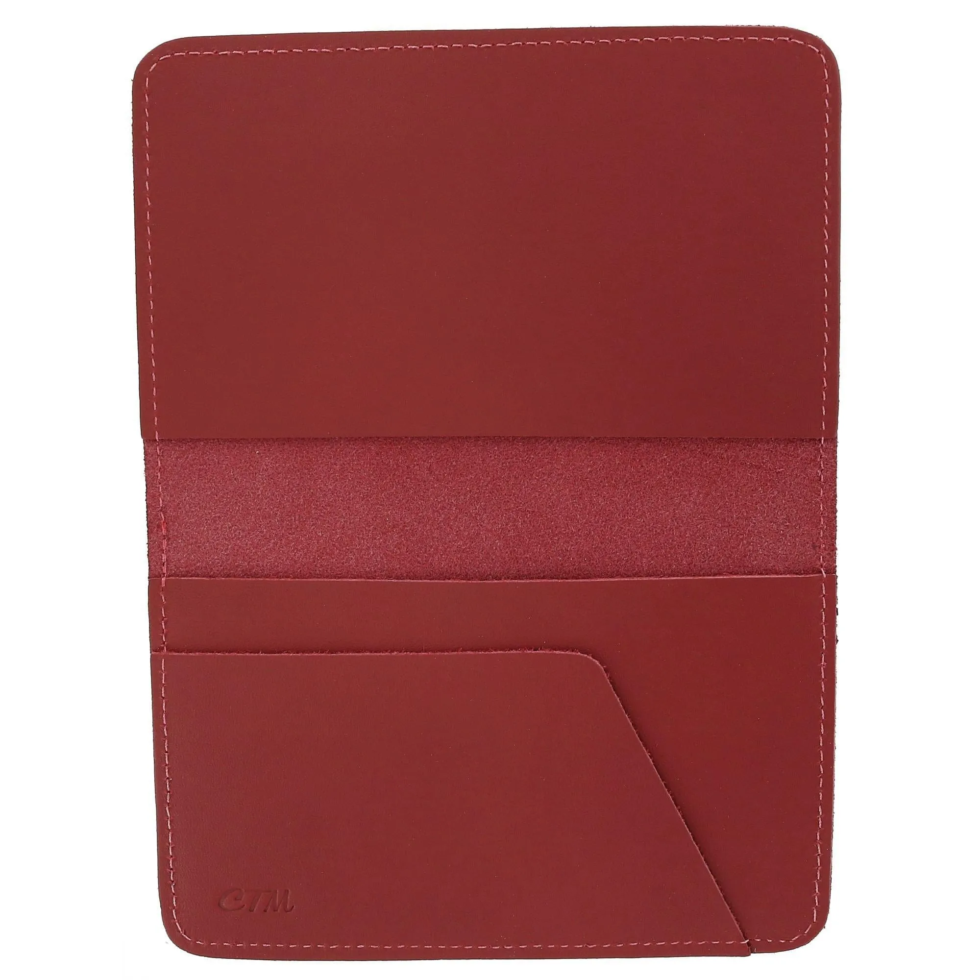 CTM® Leather Top Stub Checkbook Cover Wallet