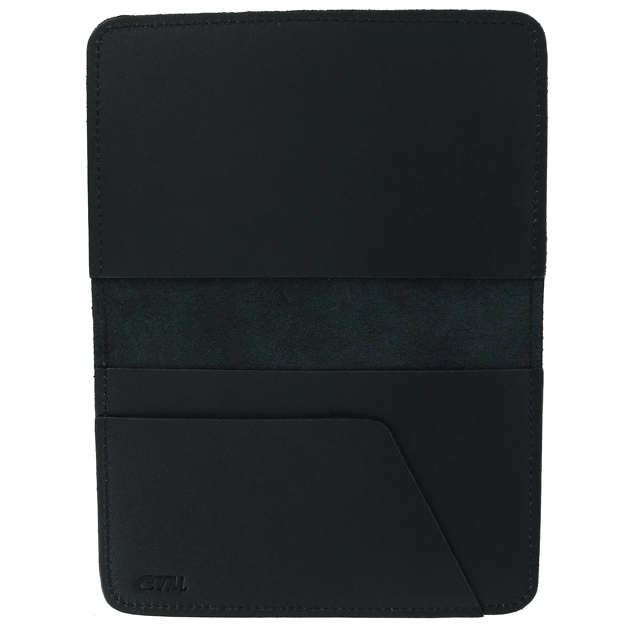 CTM® Leather Top Stub Checkbook Cover Wallet