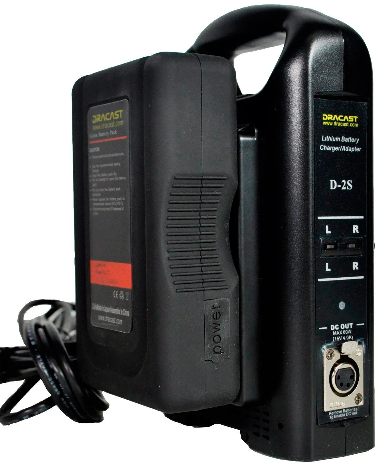 Dracast DR-1x130S-1xCH2V 130S V-Mount Battery Charger Kit