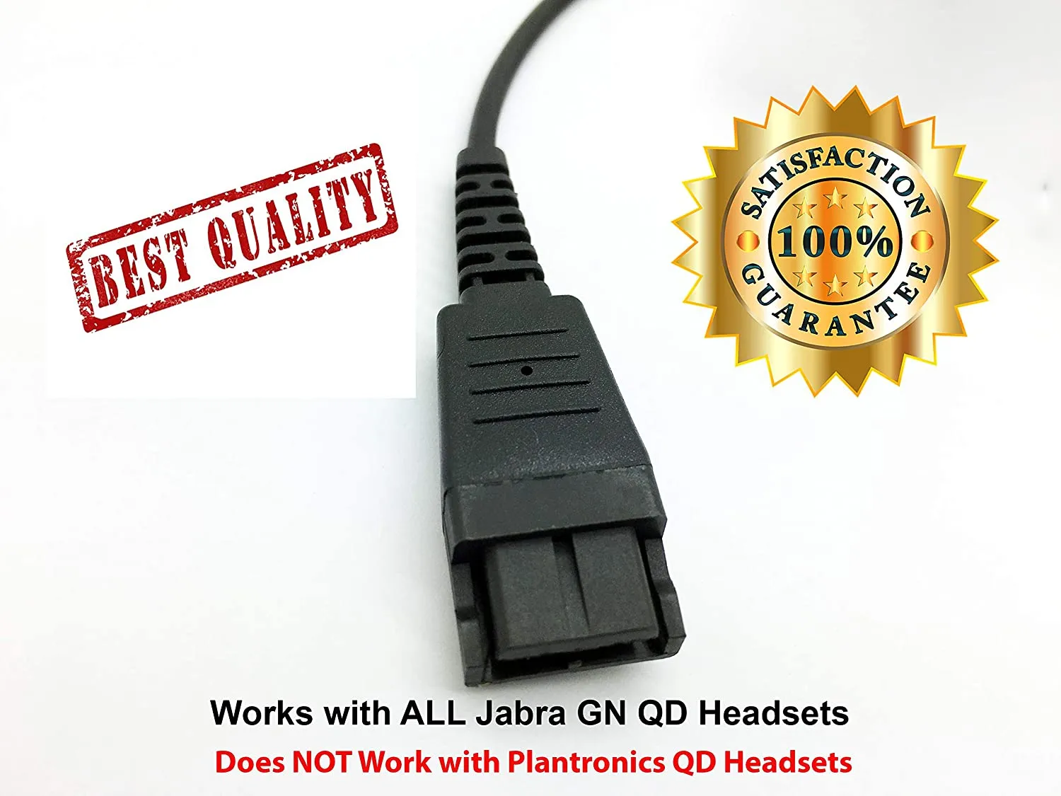 GN QD  2.5mm Cords, short - Jabra compatible QD