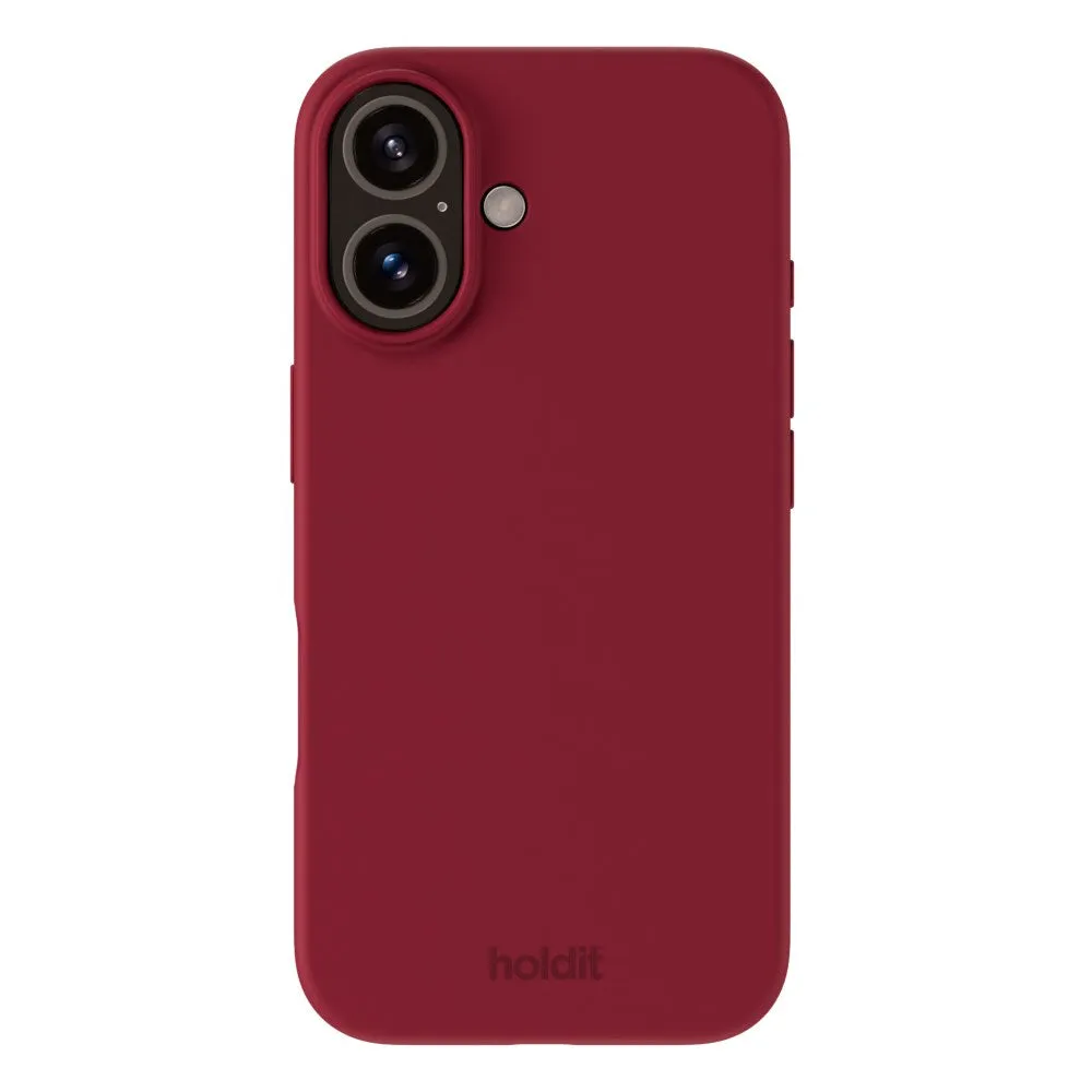 Holdit iPhone 16 Soft Touch Silikone Case - Red Velvet