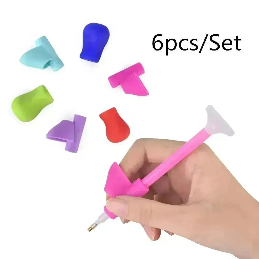 Index Finger Pen Holder Easy Grip 6Pack - DIY 5D pencil holder grip