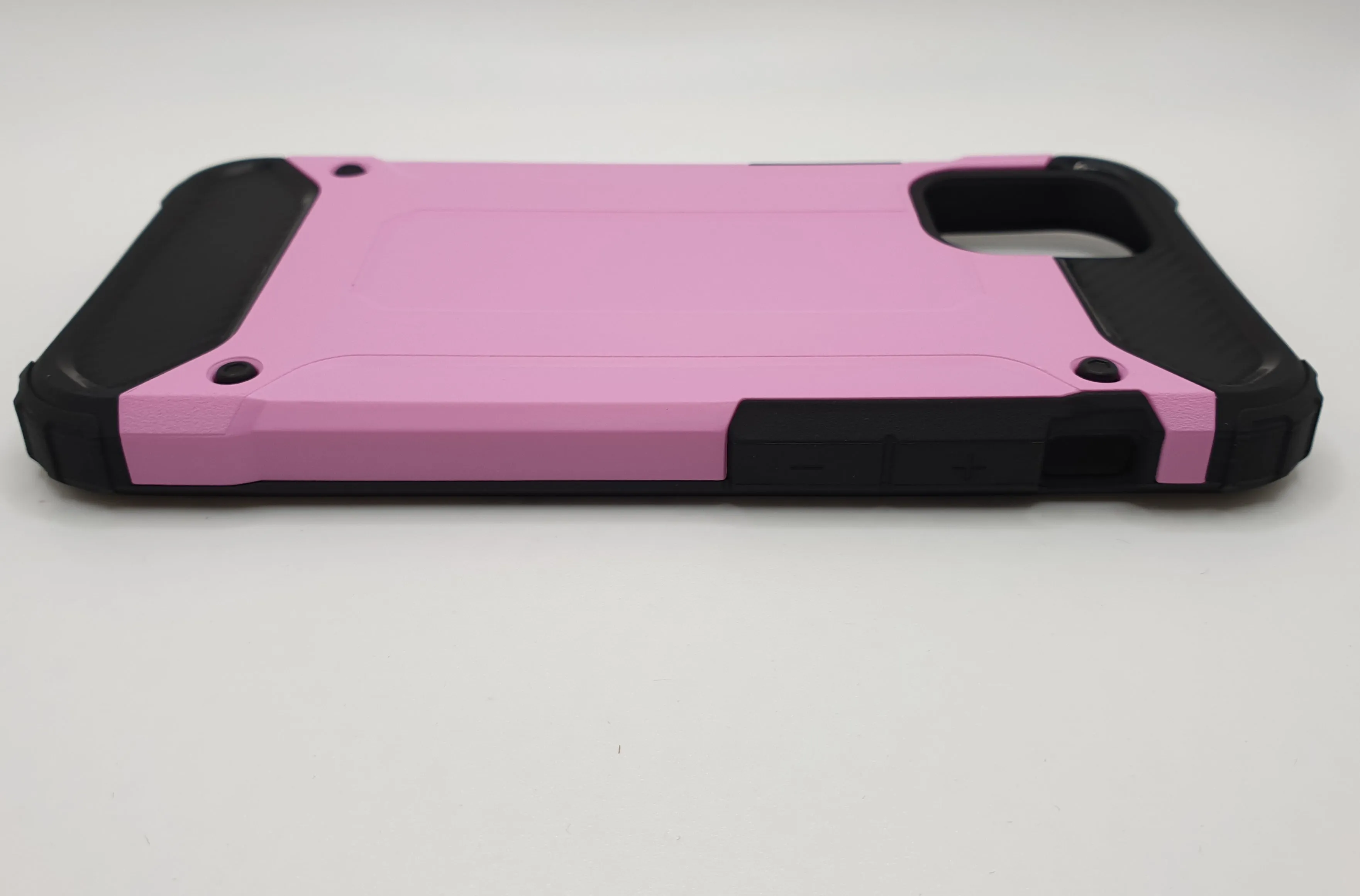 iPhone 12 Mini 5.4" Slim Armour Protection Case Cover Black & Pink Tough Durable Design