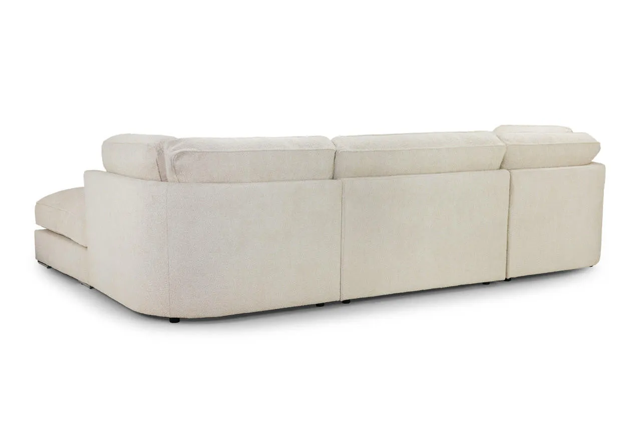 Jenga Sofa - Sofa Beige U Shape Corner - 330 x 200 x 200 cm