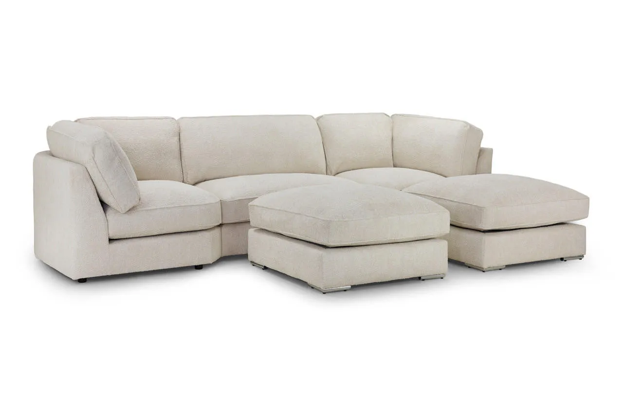 Jenga Sofa - Sofa Beige U Shape Corner - 330 x 200 x 200 cm