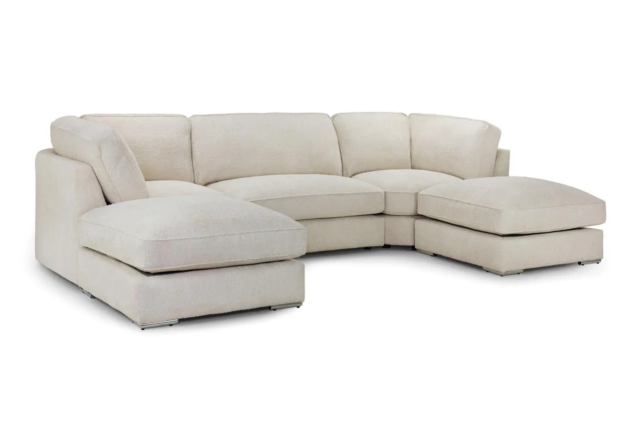 Jenga Sofa - Sofa Beige U Shape Corner - 330 x 200 x 200 cm