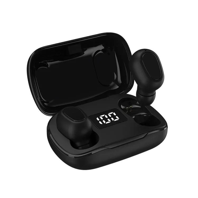 L21 Pro Bluetooth 5.0 Waterproof Earbuds with Charging Case & LED Display, Compatible with Siri & Touch Controls