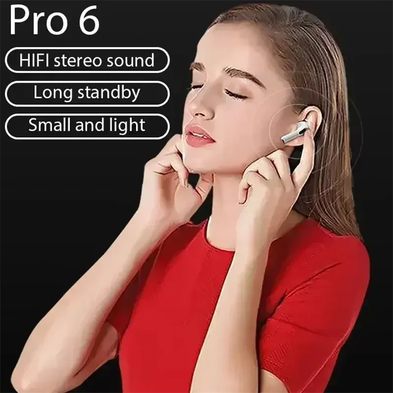 Mini Pro 6 TWS Bluetooth Earbuds - Wireless In-Ear Headphones for Xiaomi and Android Devices