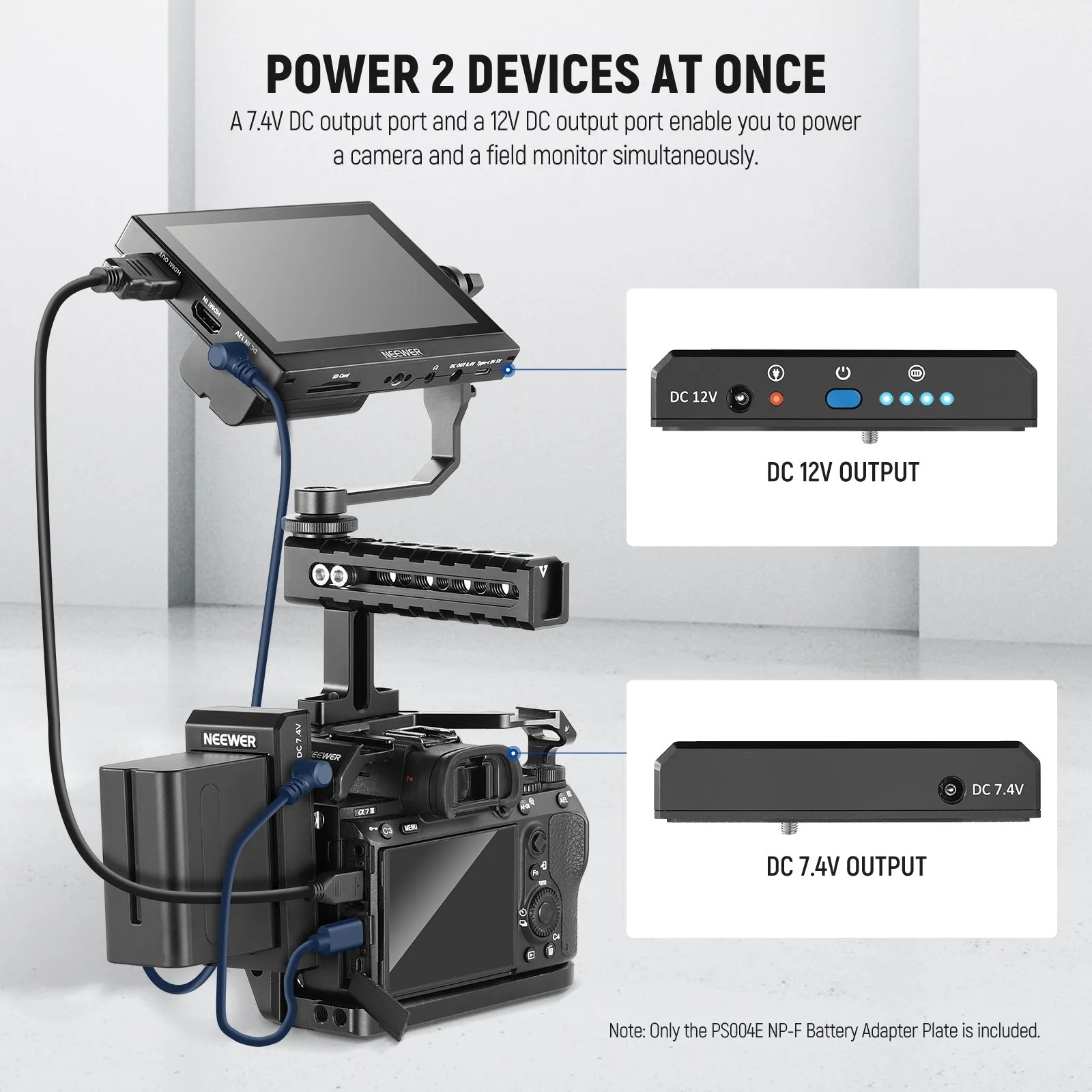 NEEWER PS004E Sony NP-F Battery Adapter Plate