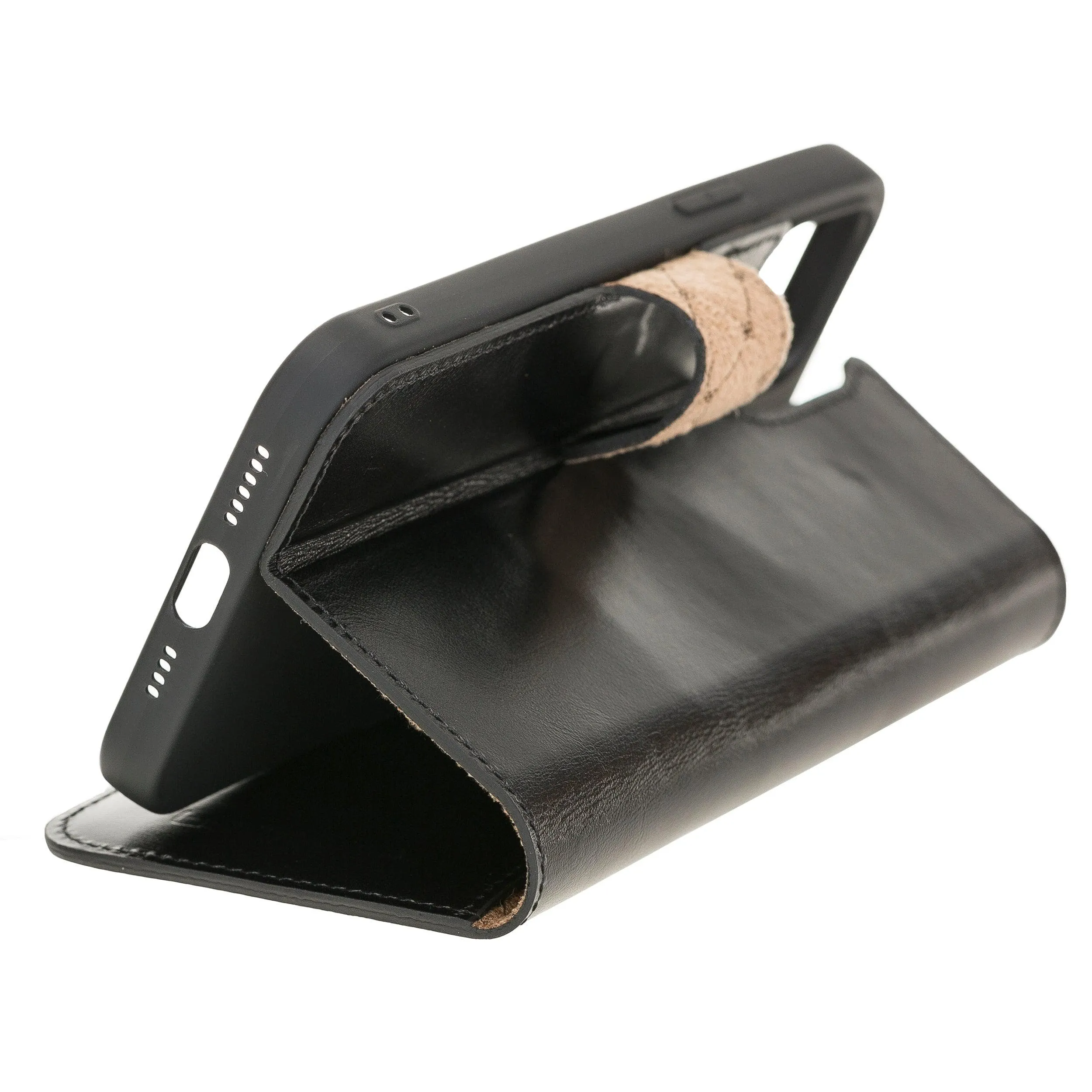 Non Detachable Leather Wallet Cases for Apple iPhone 12 Series