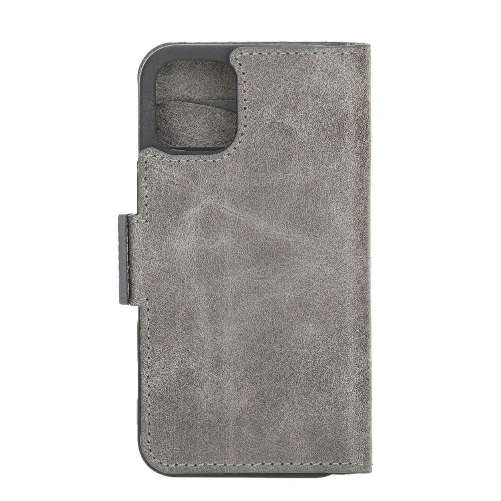 Non Detachable Leather Wallet Cases for Apple iPhone 12 Series