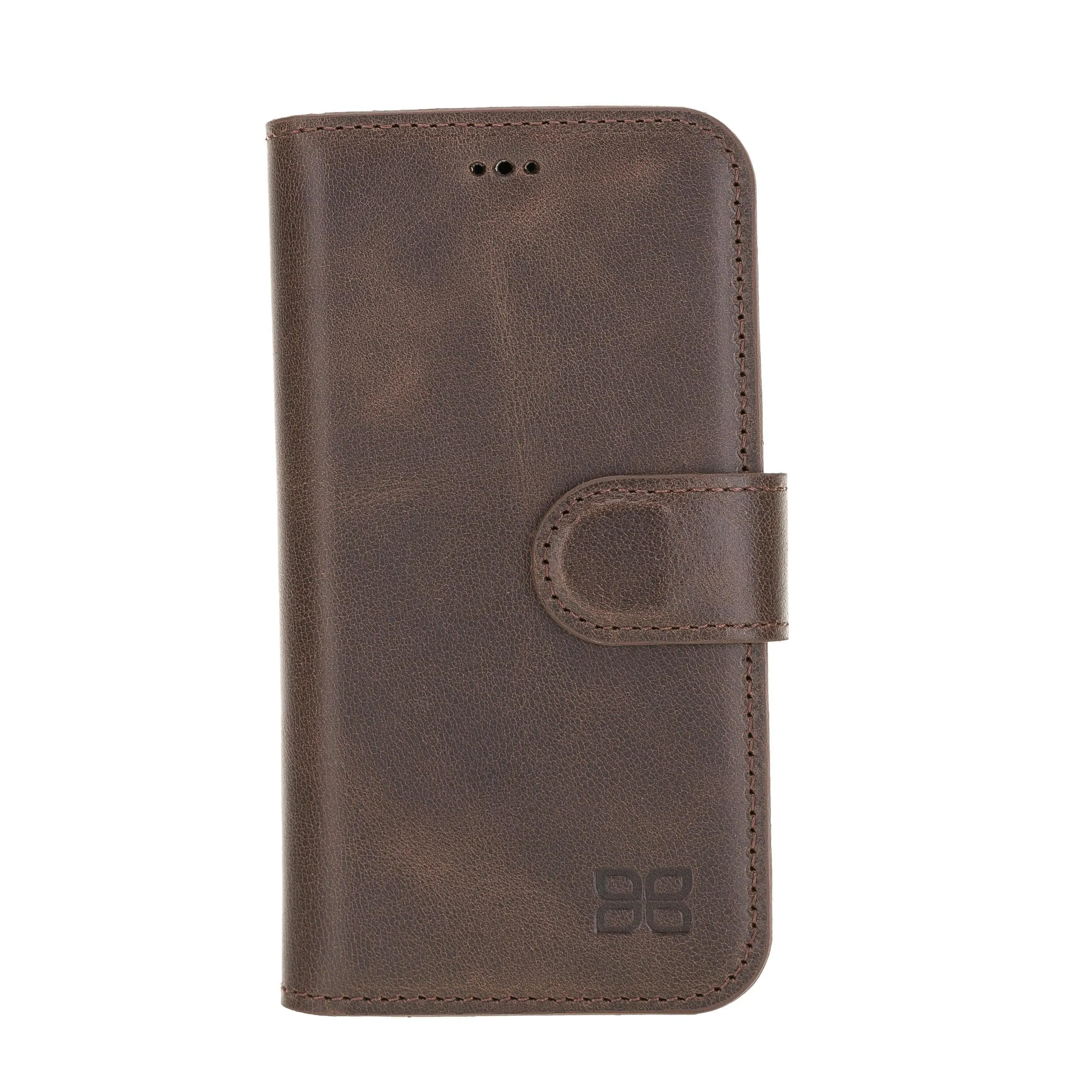 Non Detachable Leather Wallet Cases for Apple iPhone 12 Series