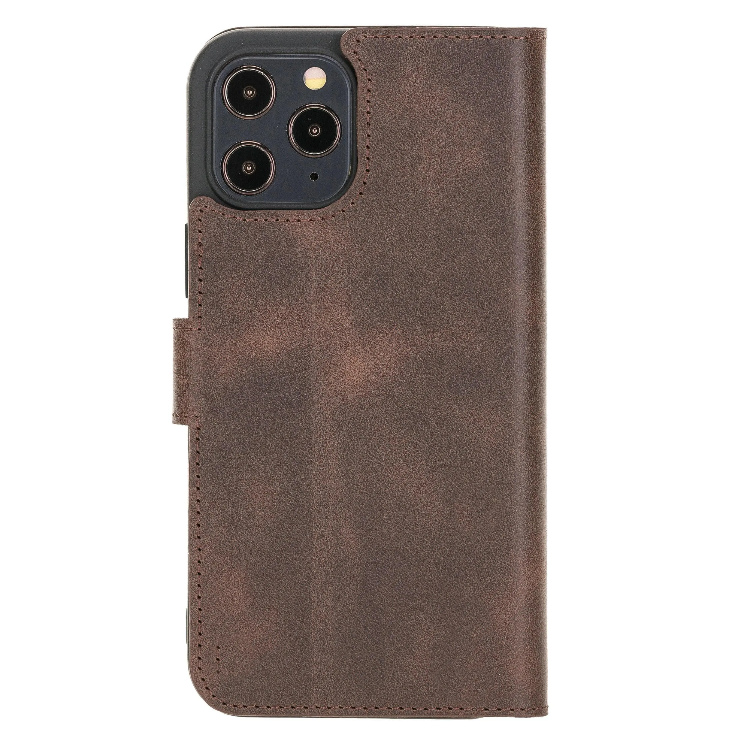 Non Detachable Leather Wallet Cases for Apple iPhone 12 Series