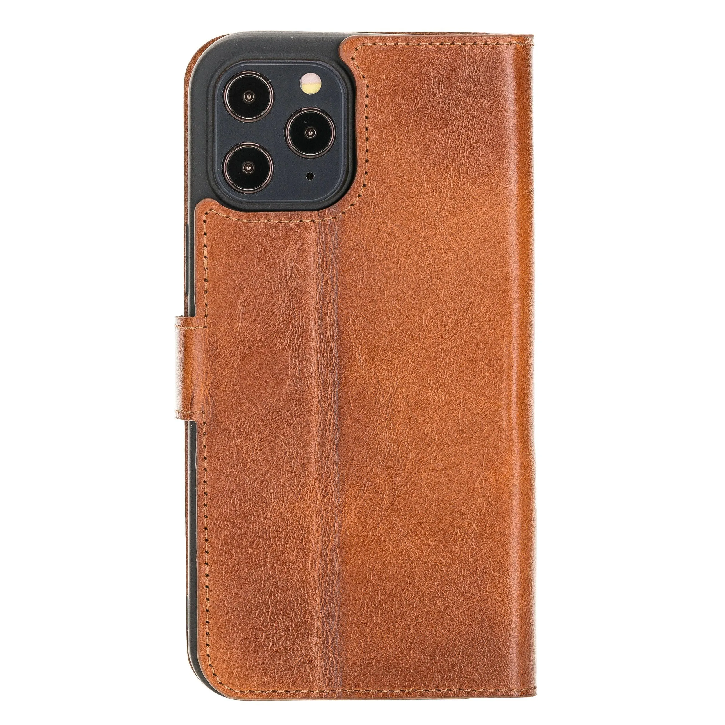 Non Detachable Leather Wallet Cases for Apple iPhone 12 Series