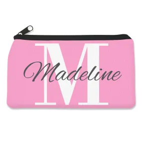 Pink Monogram Pencil Case - Small