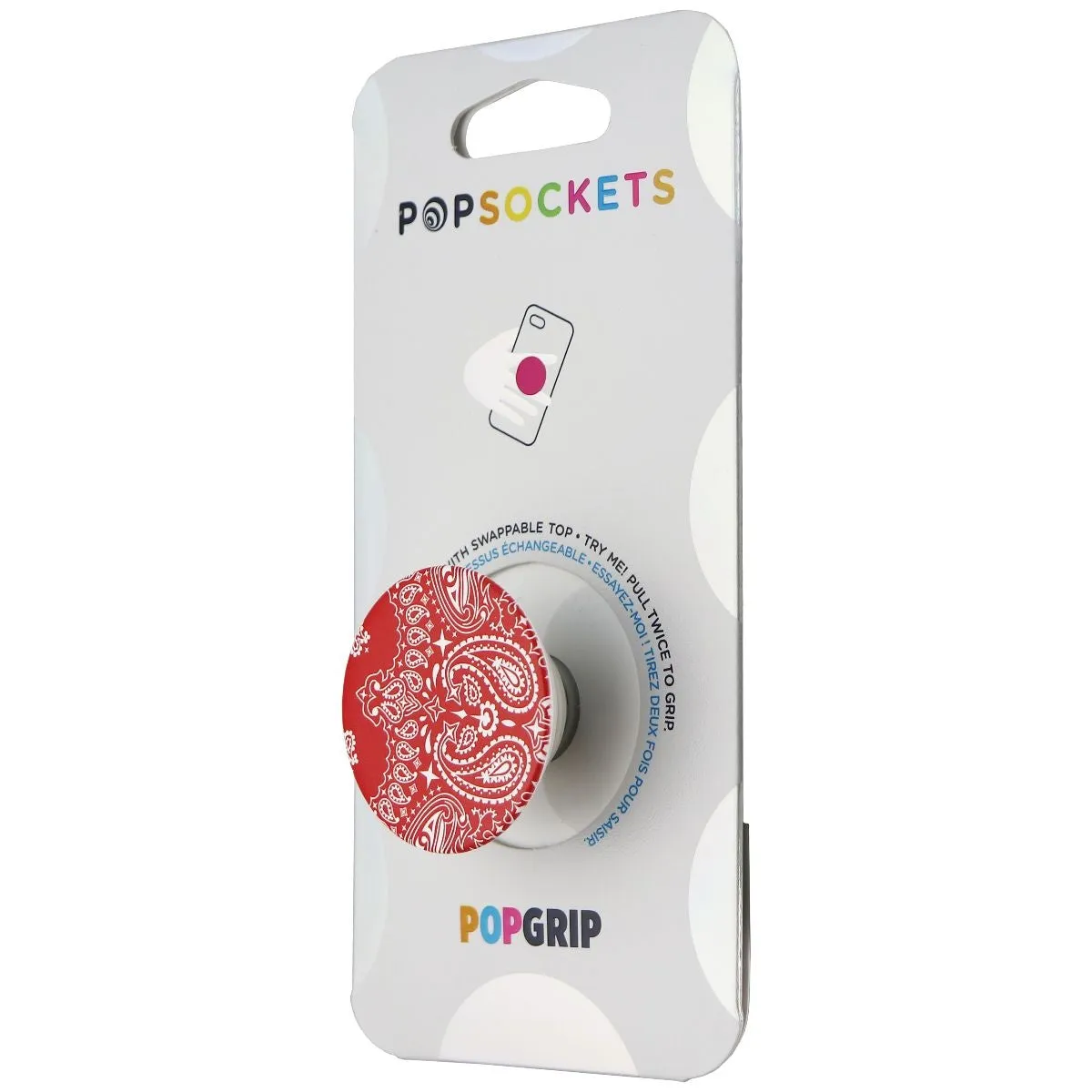 PopSockets: PopGrip Expanding Stand & Grip with Swappable Top - Red Bandana