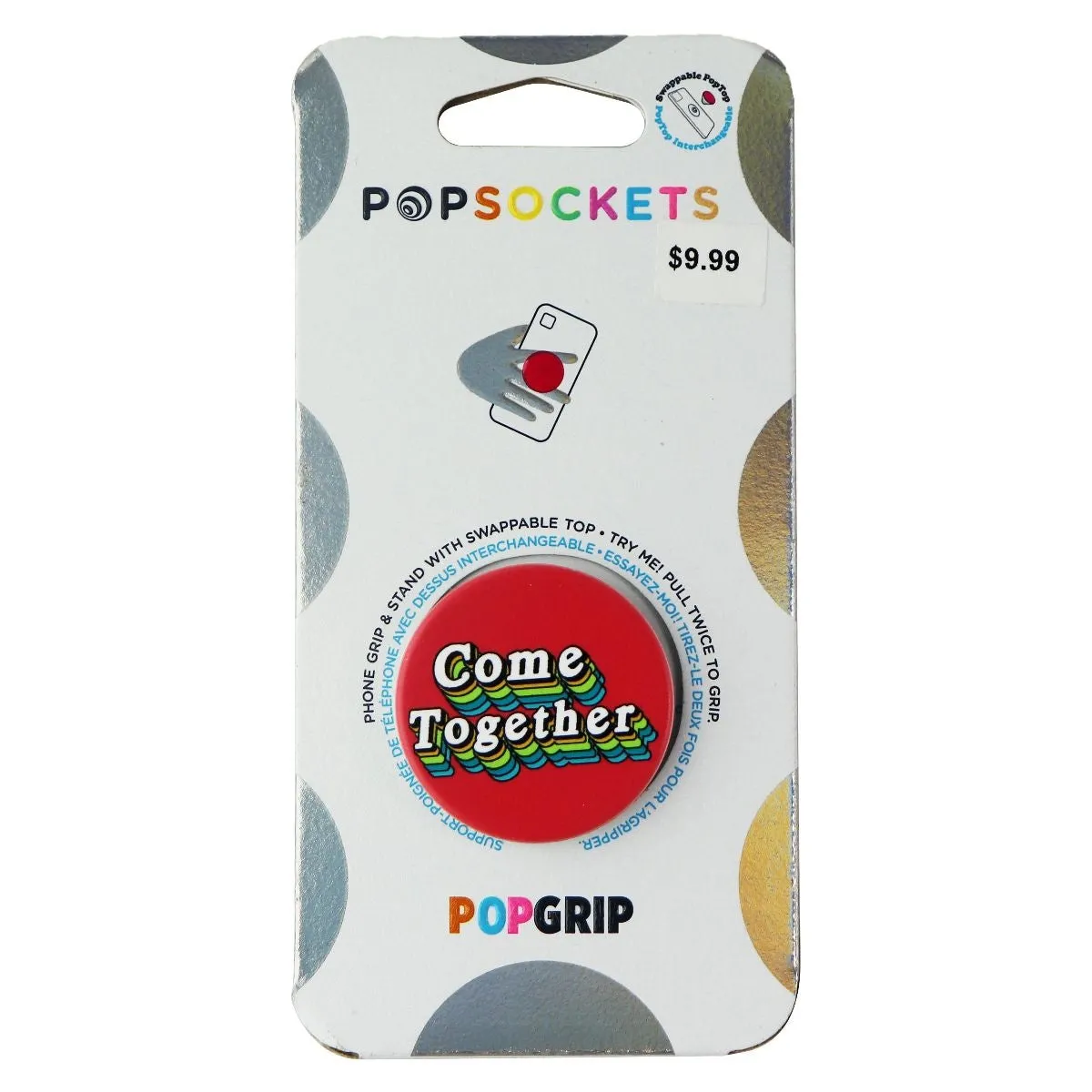 PopSockets PopGrip Phone Grip and Stand with Swappable Top - Come Together