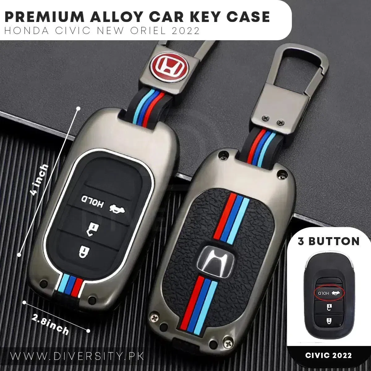 Premium Alloy Car Key Case