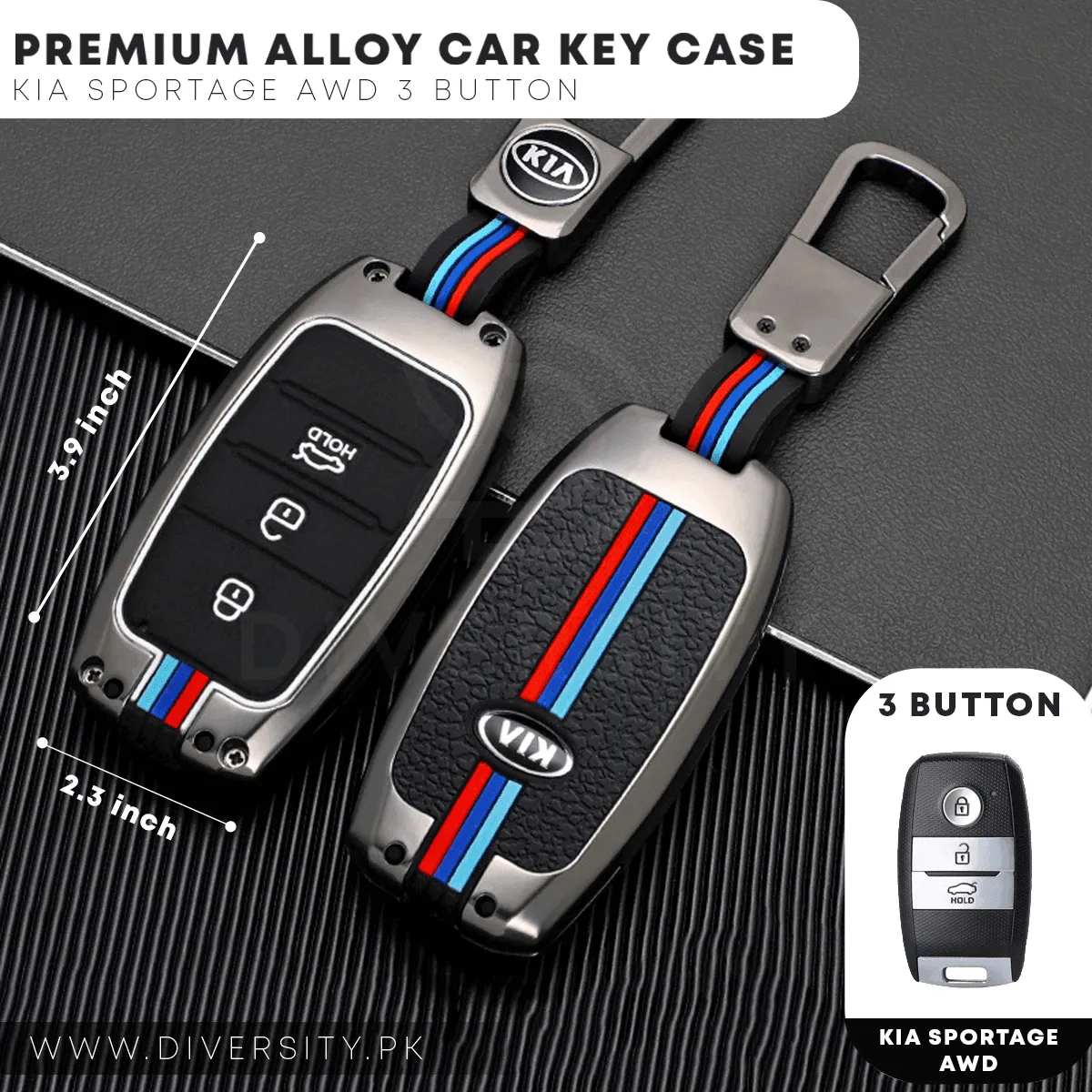 Premium Alloy Car Key Case