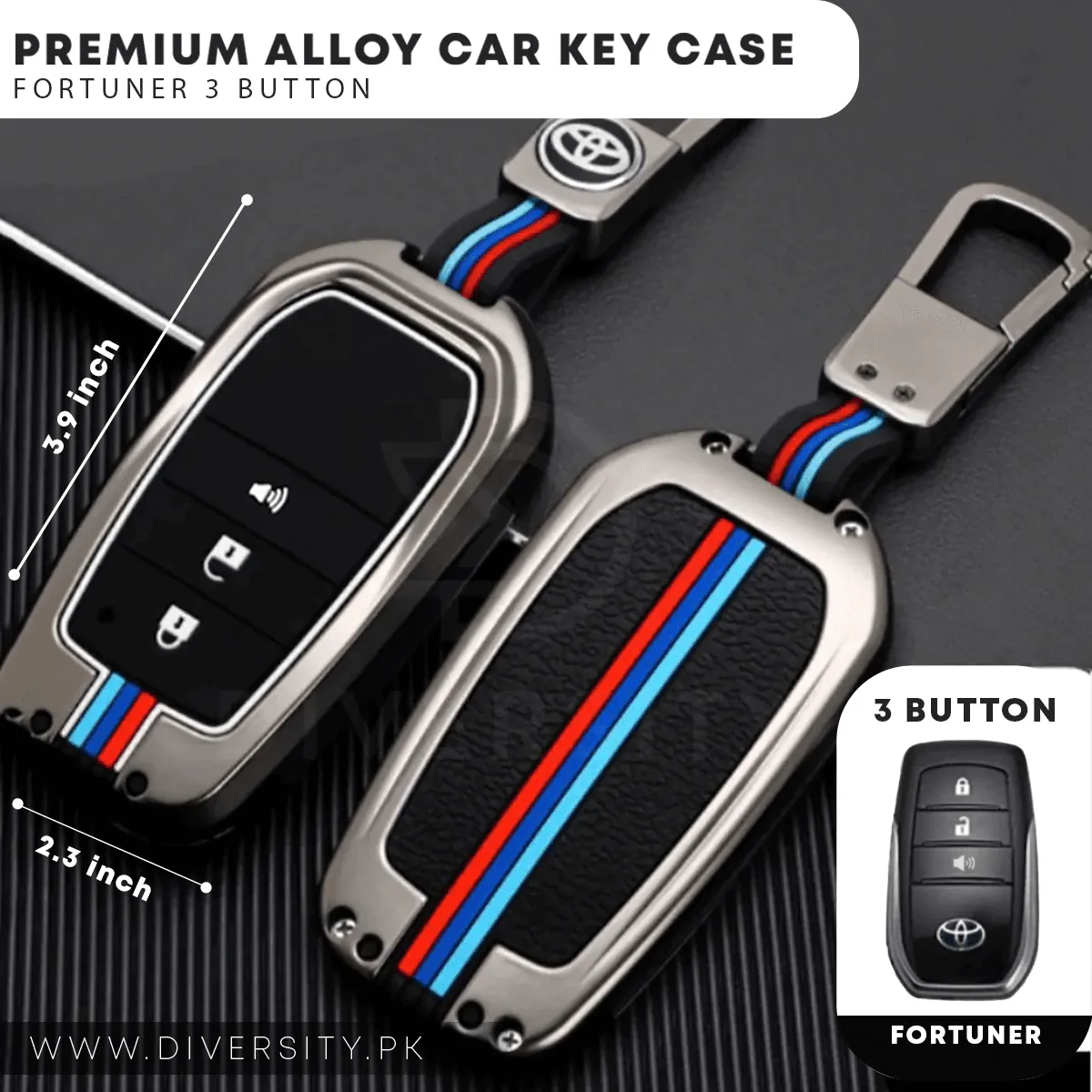 Premium Alloy Car Key Case