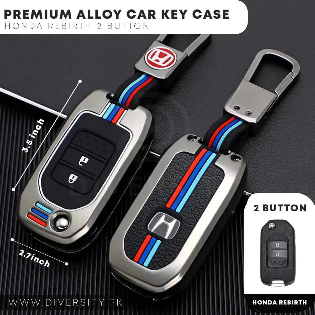 Premium Alloy Car Key Case