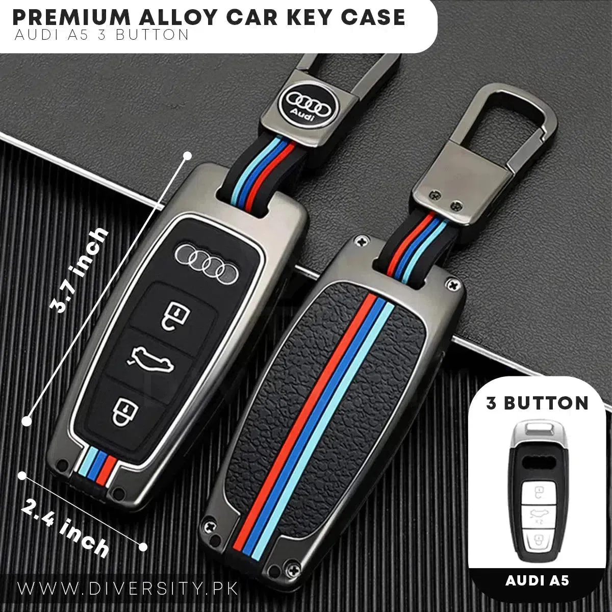 Premium Alloy Car Key Case