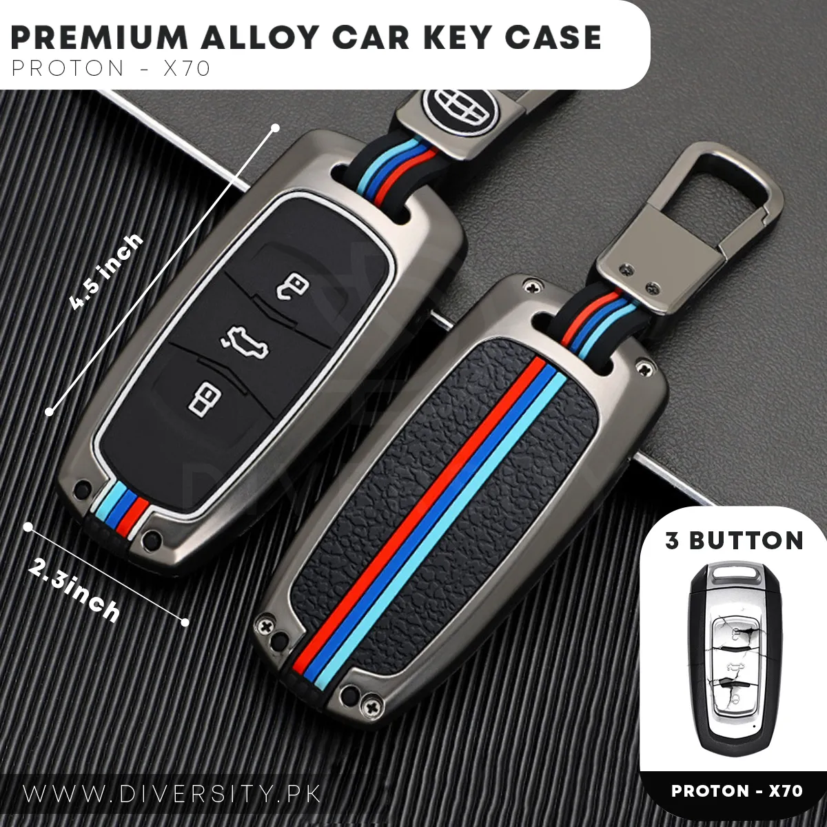 Premium Alloy Car Key Case