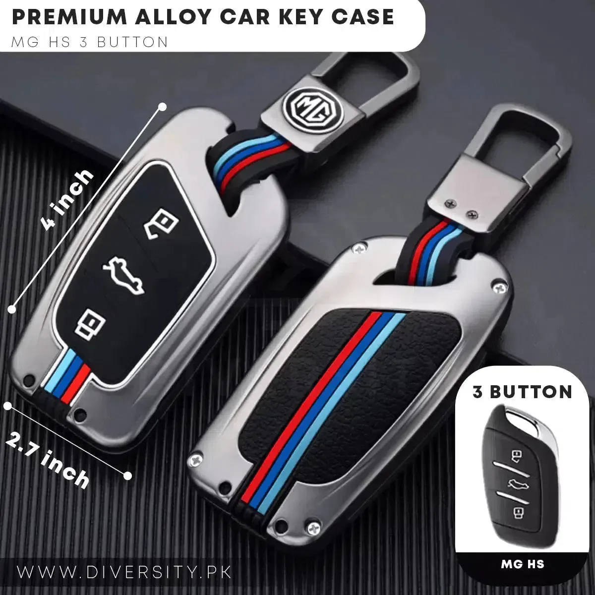 Premium Alloy Car Key Case