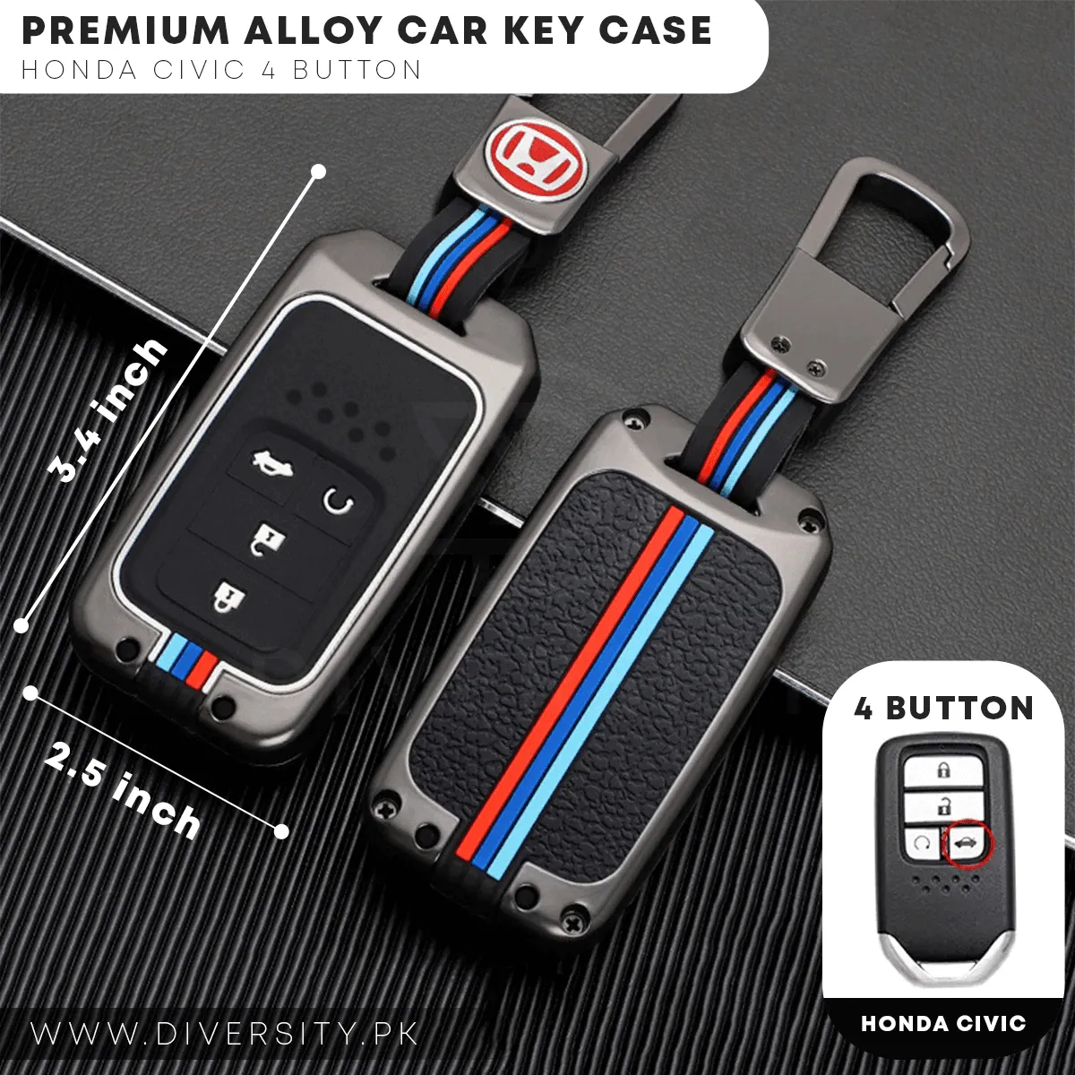 Premium Alloy Car Key Case