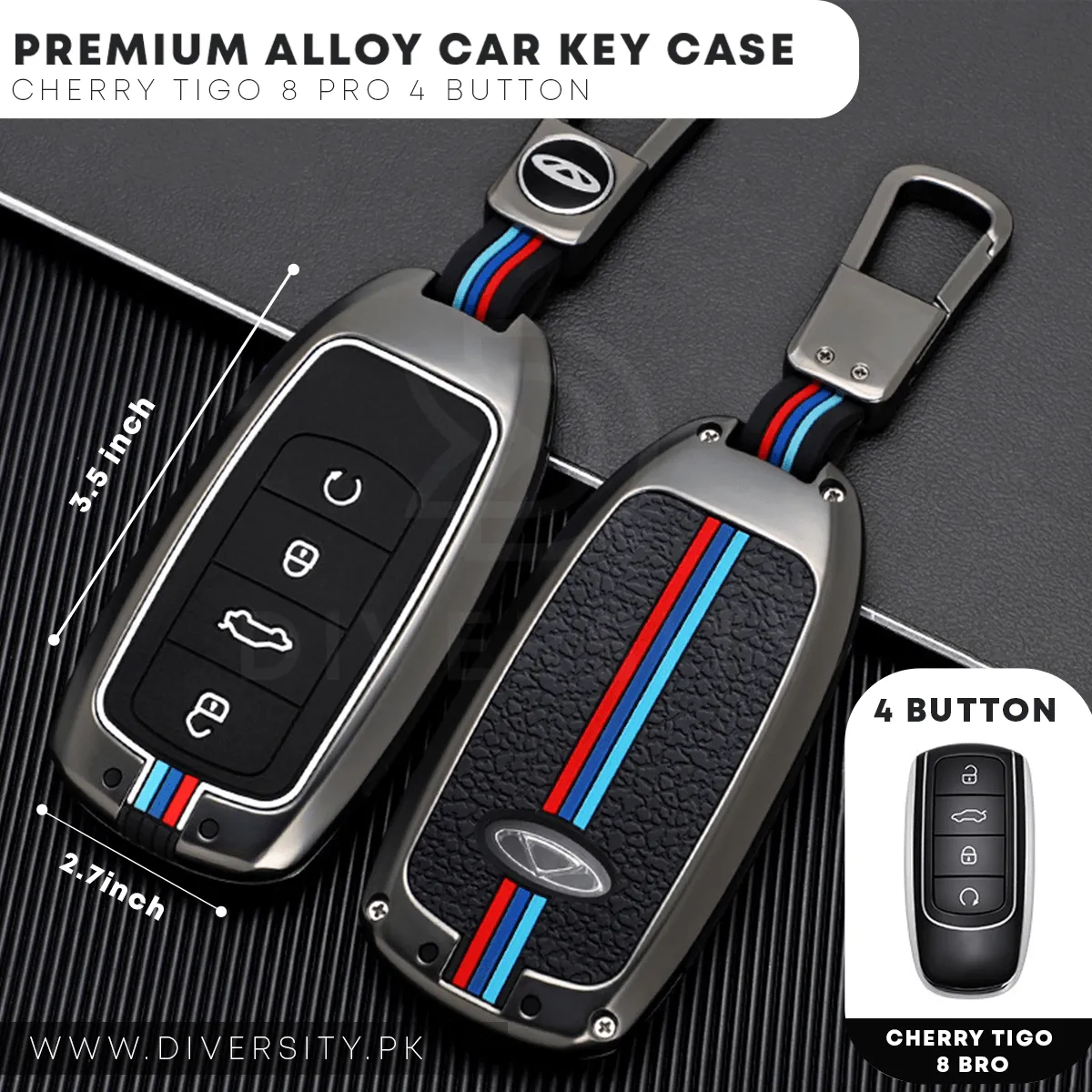 Premium Alloy Car Key Case