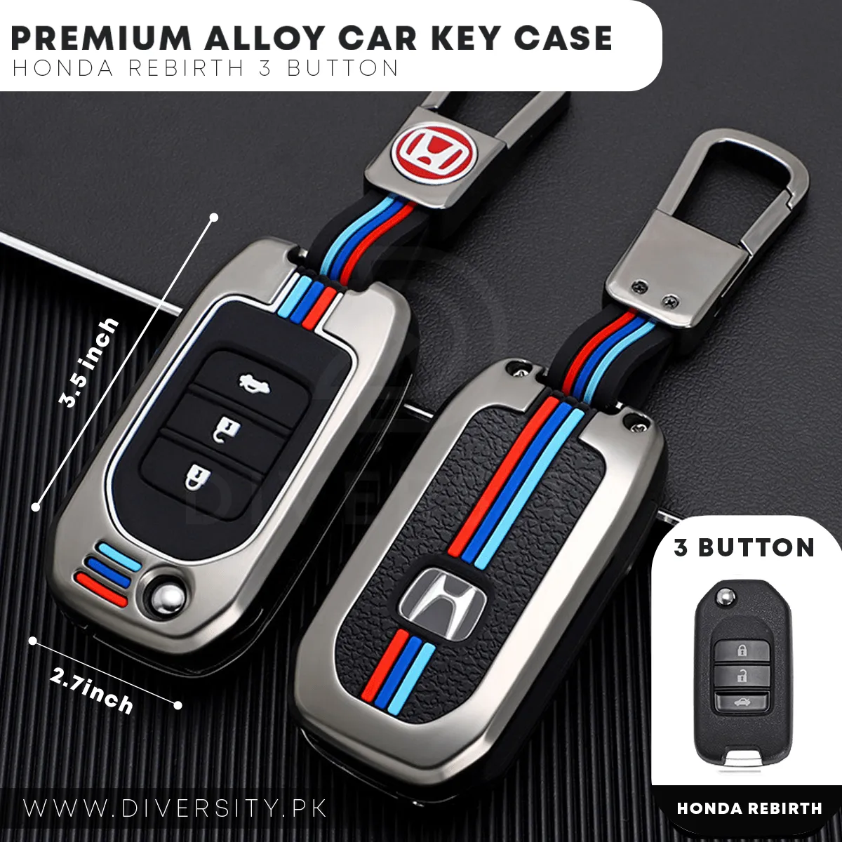 Premium Alloy Car Key Case