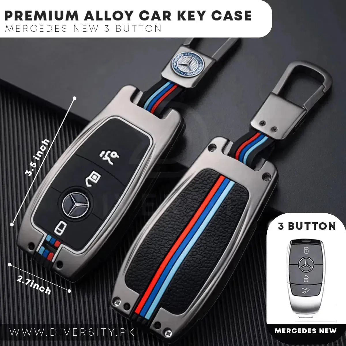 Premium Alloy Car Key Case