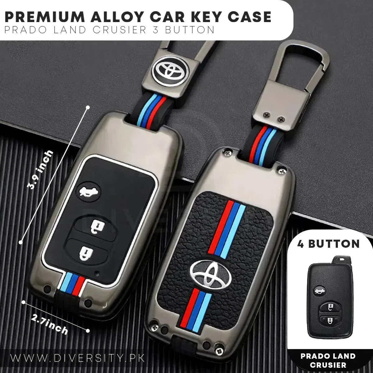 Premium Alloy Car Key Case