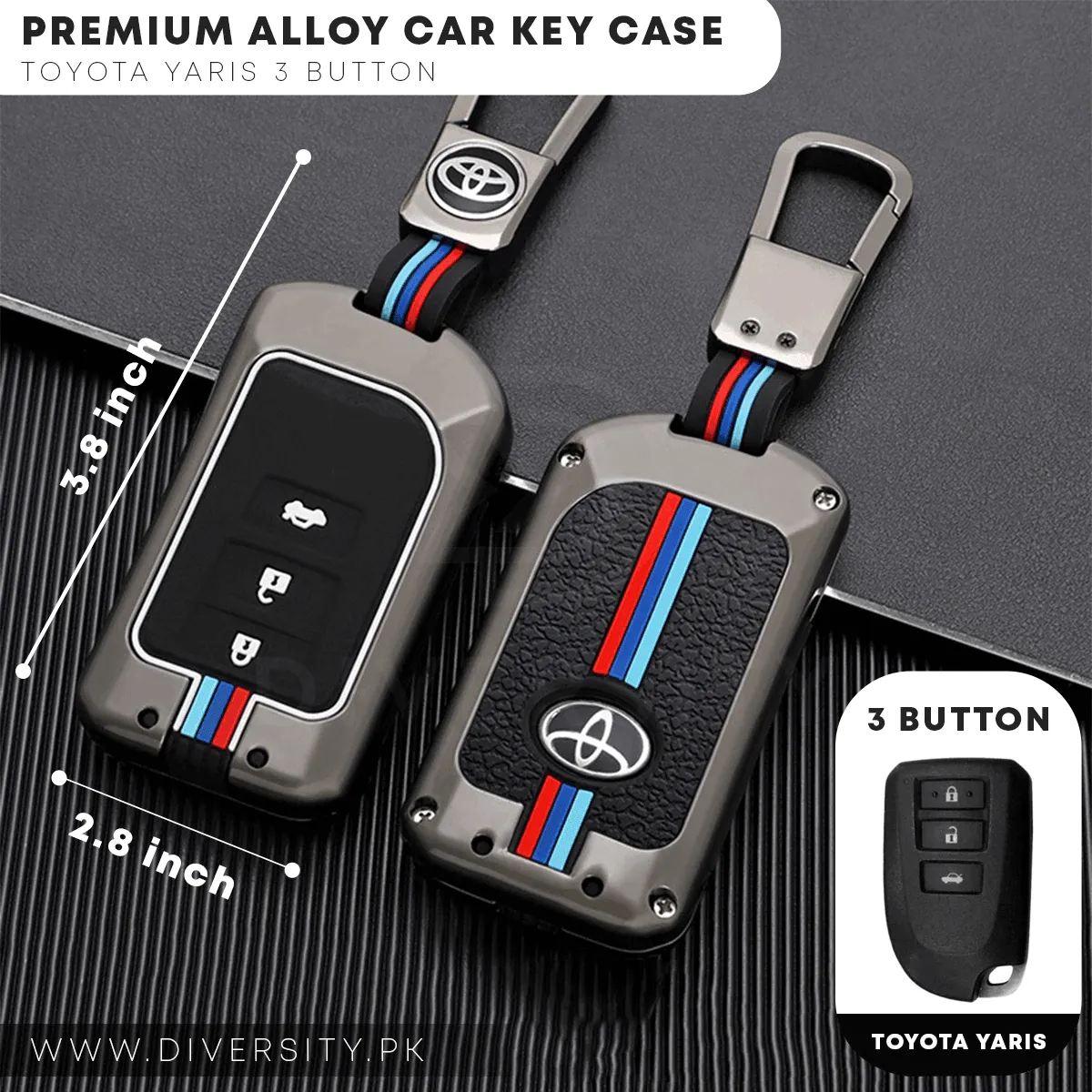 Premium Alloy Car Key Case